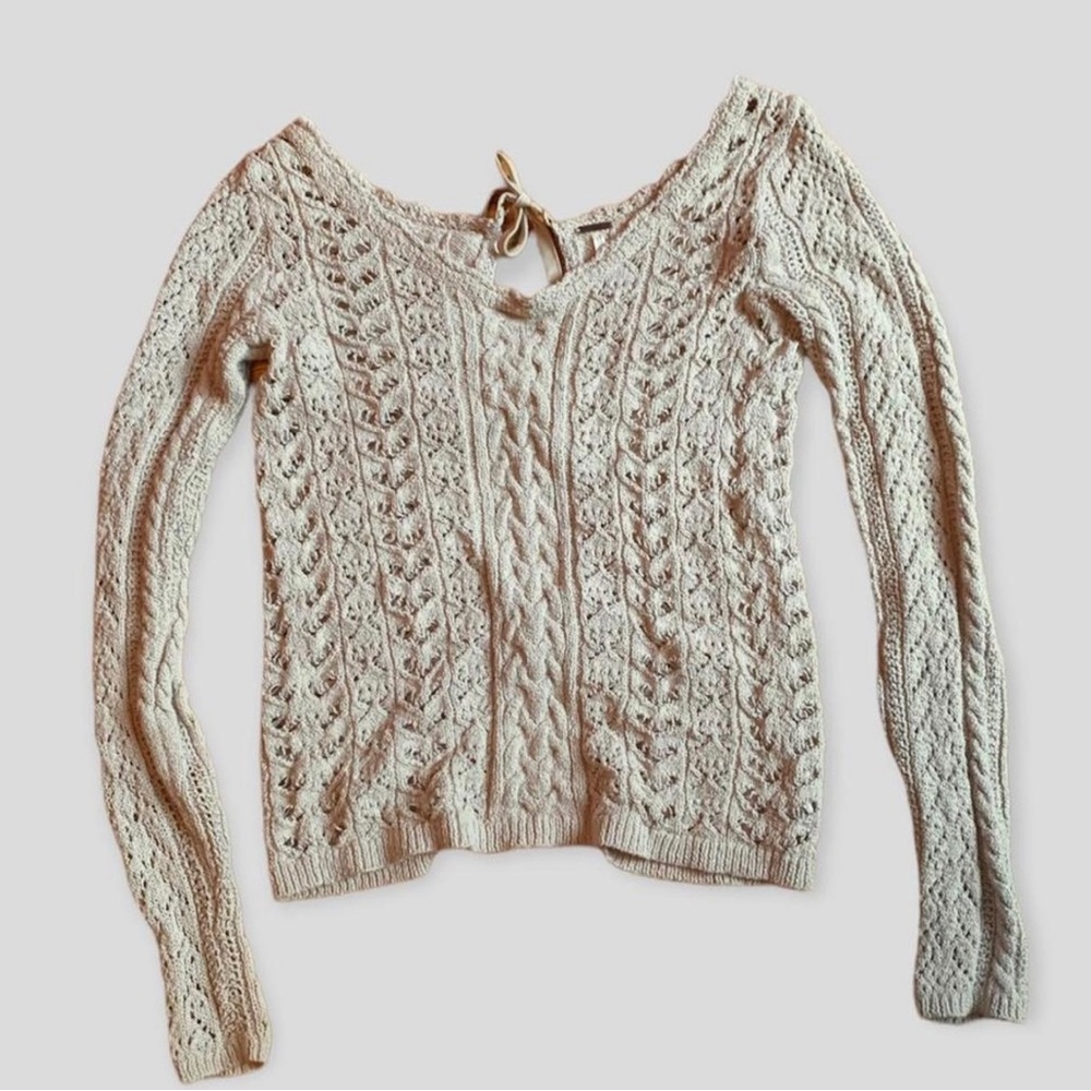 Free people crochet/knit sweater